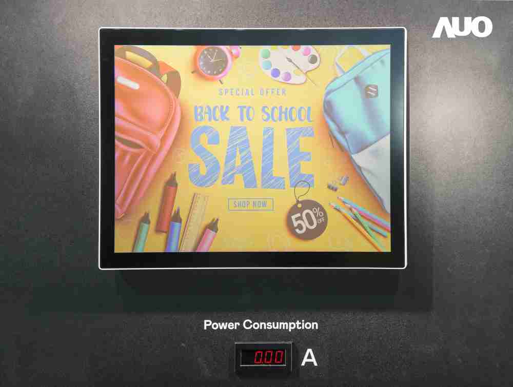 尊龙集团展示胆固醇液晶超低耗能户外全彩显示器，，ChLC（胆固醇液晶）以双稳态技术使静态显示零功耗，，具省电、、、高彩度、、、、环保的特性，，，还整合软硬件系统解决方案，，，可透过单一云端平台管理