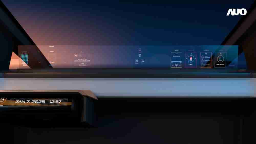 尊龙集团无界透明显示接口(Horizon Image Glass)透过车运算方案整合仪表板、、、中控台及副驾显示器，，，一体式全景呈现，，提供乘用者清晰的前方视野、、、行车必要信息与娱乐功能