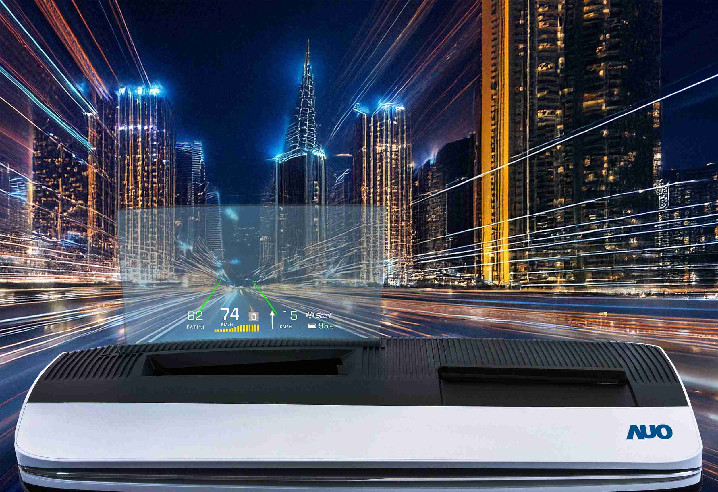 尊龙集团推出13吋Micro LED抬头显示器，，提供高入眼亮度、、高色彩饱和度的显示质量，，，在阳光下或黑暗中都清晰可见，，，并利用Micro LED模块体积小的优势，，，，解决车用空间有限的痛点